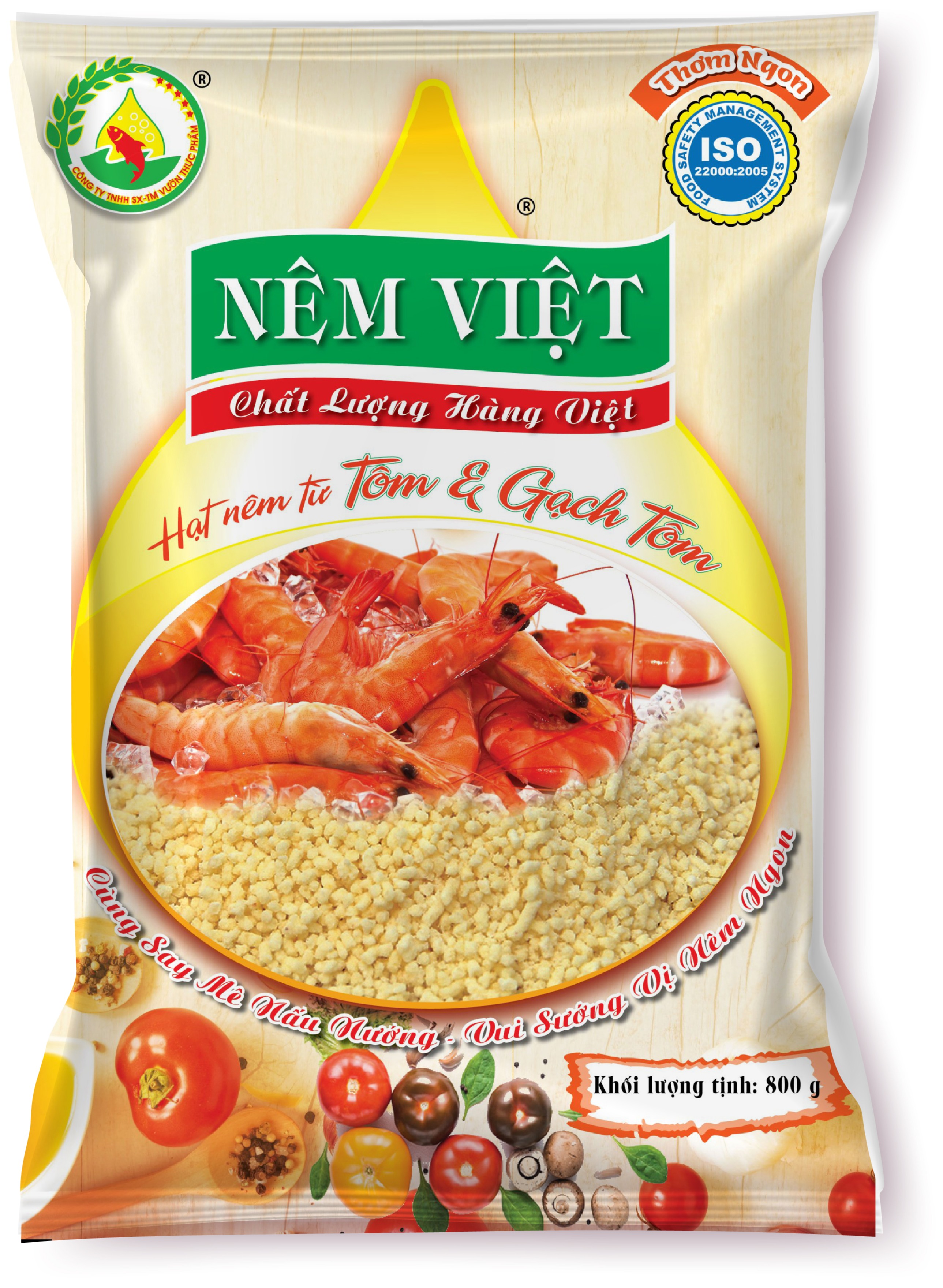 Hạt nêm Tôm & Gạch Tôm 800gr cao cấp đậm đà vị Tôm