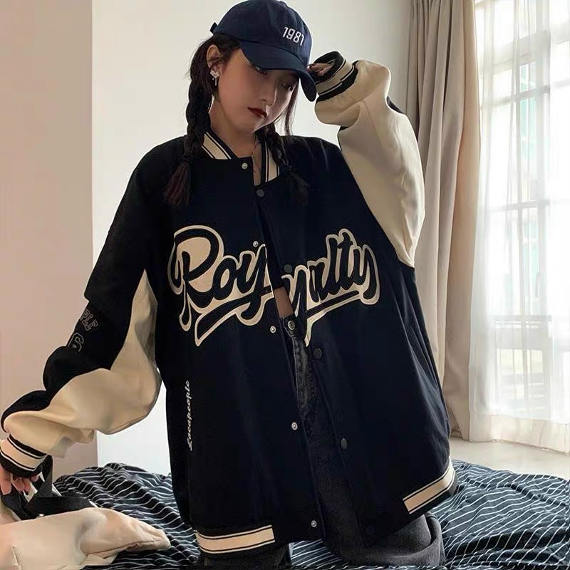 Áo bomber kaki Royyalty phối tay