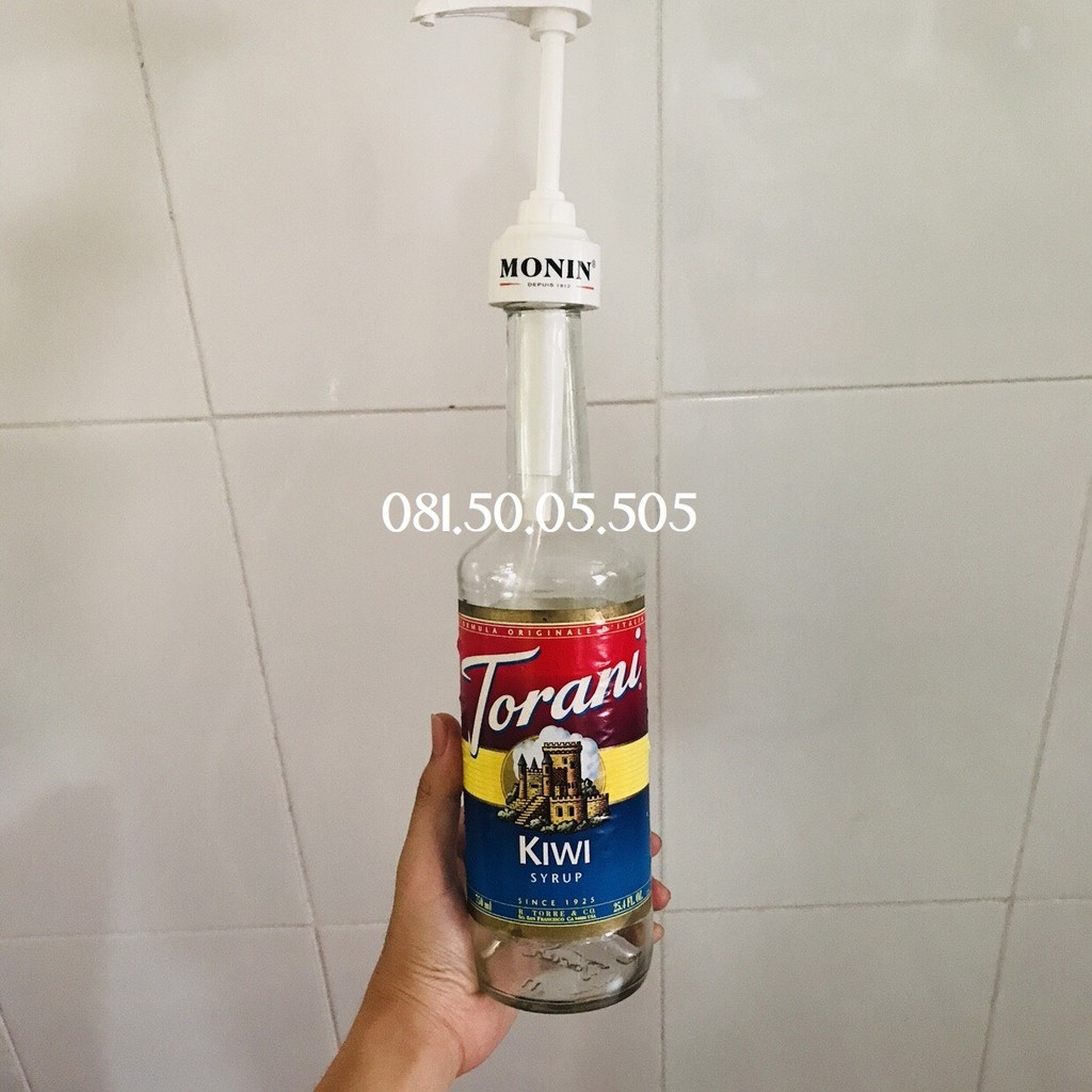 Vòi bơm sirô Monin - Pump Syrup Monin 10ml (Vừa chai MoninMaulin can vàng Maulin 1.3kg GifardTorani Boduo 2L)