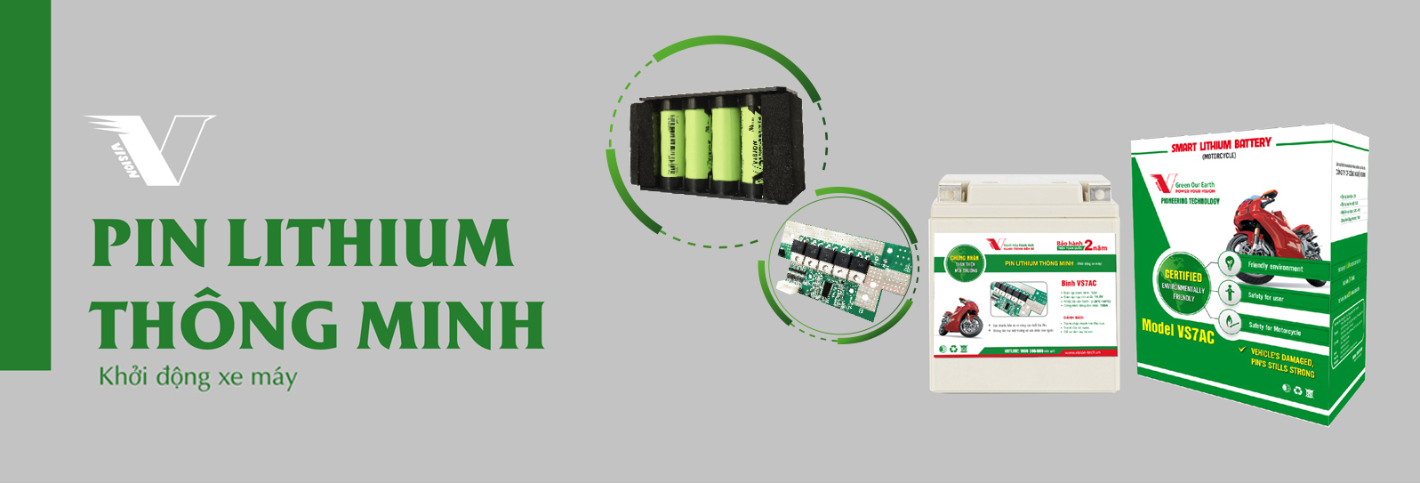 [HCM]ẮC QUY - PIN LITHIUM VISION VS7AT