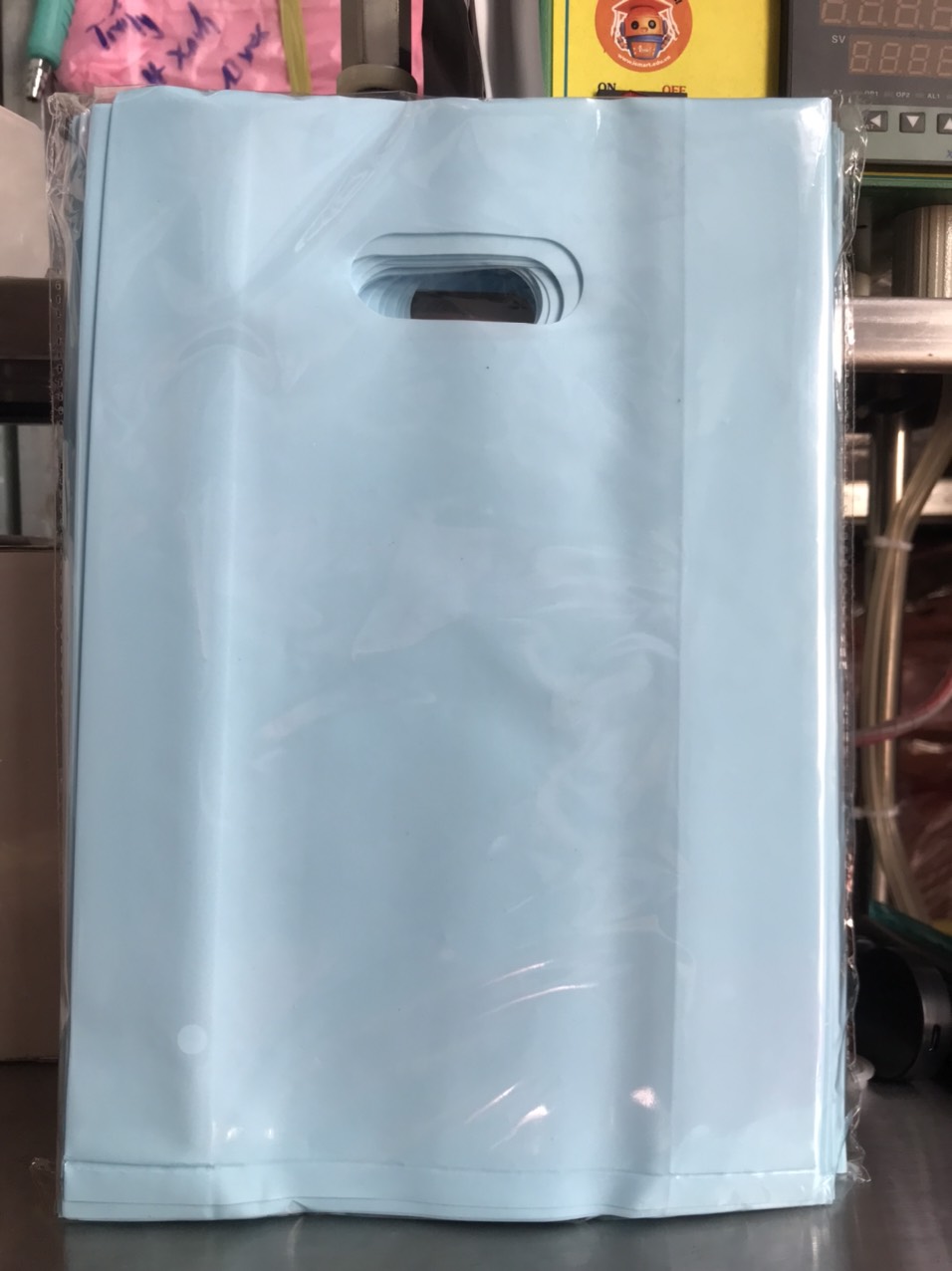 {1kg/size} - túi nilon PE bóng dẽo MÀU XANH NGỌC
