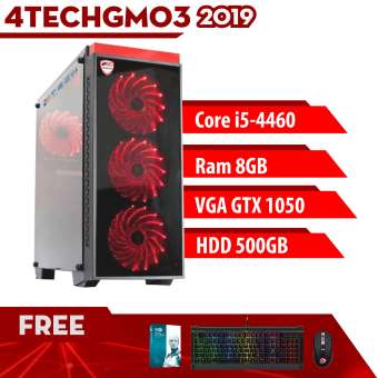 máy tính chơi game 4techgm03 - 2019 core i5-4460, ram 8gb, hdd 500gb, vga gtx 1050 - tặng bộ phím chuột gaming dareu.