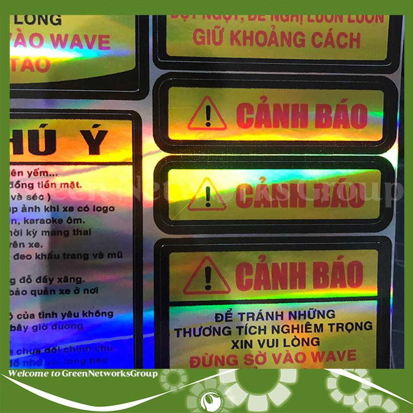 Tem tấm logo cảnh báo GreenNetworks
