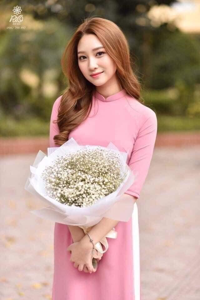 ÁO DÀI LỤA NHẬT TRƠN HỒNG VỎ ĐỖ
