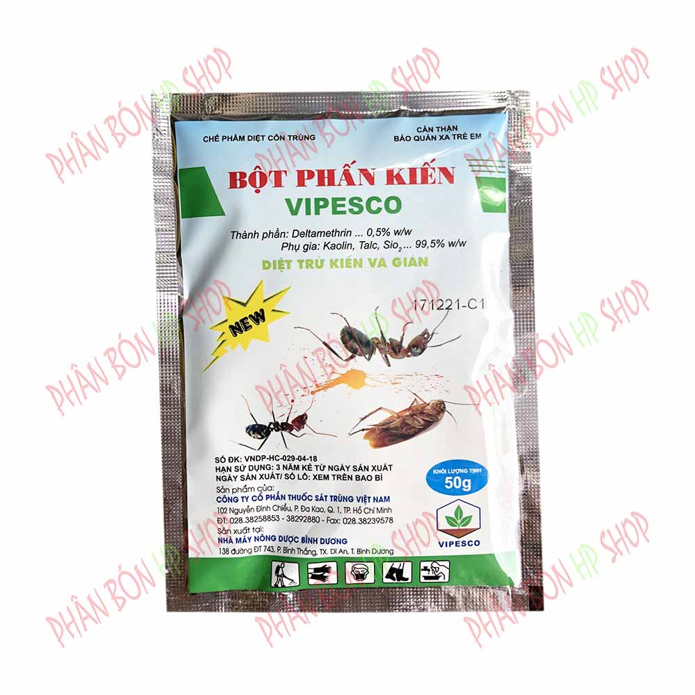 Bột phấn kiến vipesco – chế phẩm diệt trừ kiến và gián