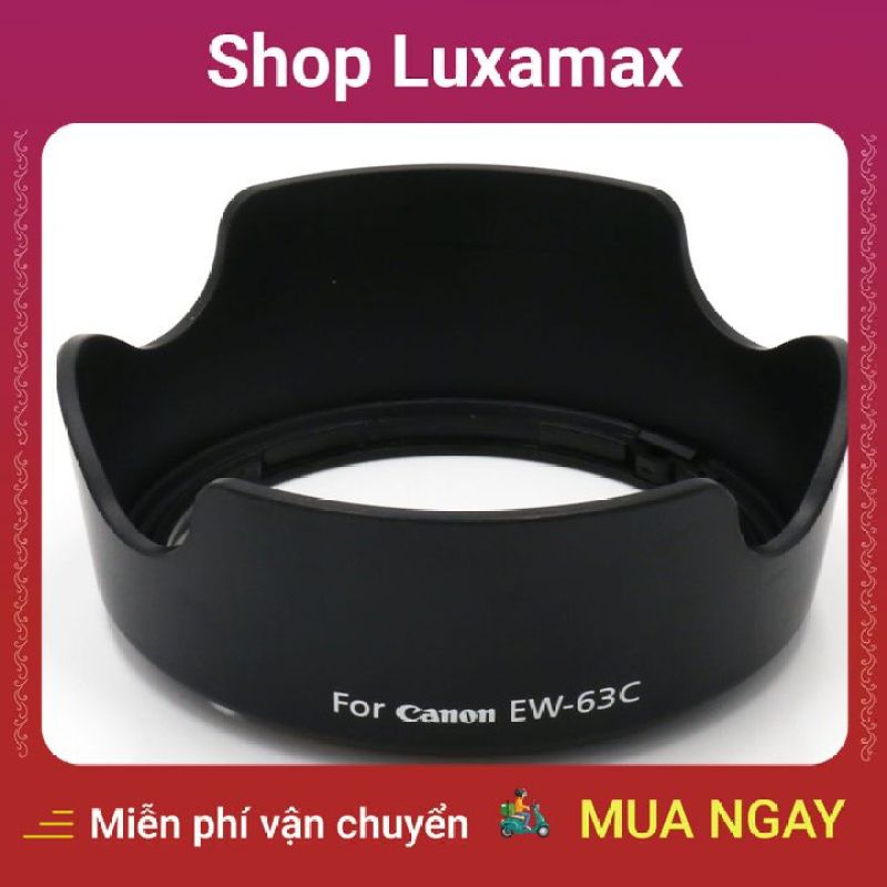 Loa che nắng hood EW-63C cho ống kính Canon EF-S 18-55mm f:3.5-5.6 IS STM DTK7089529 - Shop Luxamax