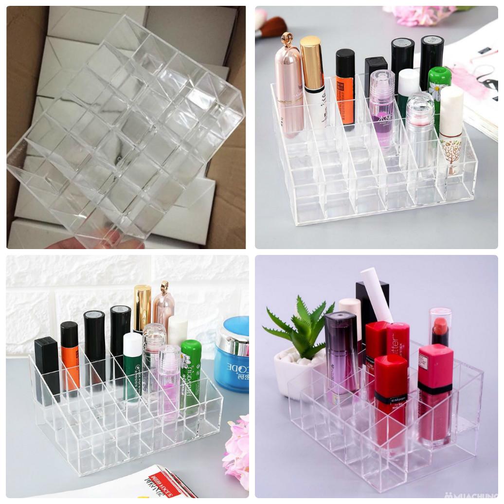 [HCM]Khay Đựng Son Mỹ Phẩm 24 Ô Tiện Dụng