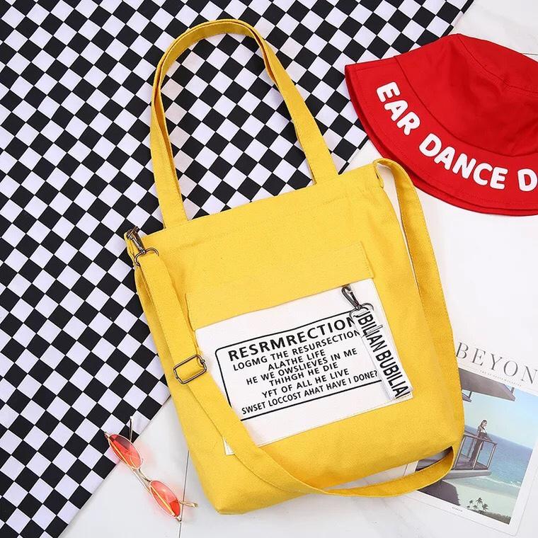 Túi tote canvas đeo vai, đeo chéo thời trang Hàn Quốc -TT16 - RESECTION- The Hills