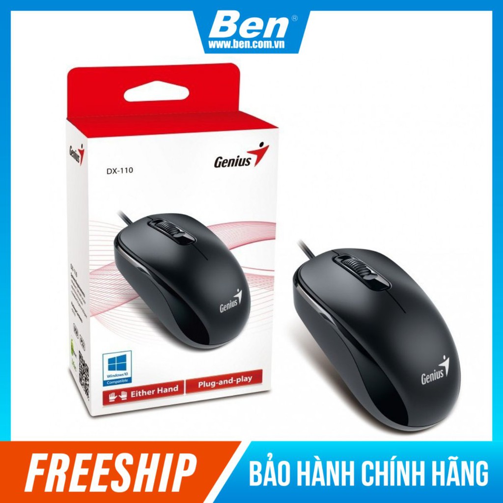 Chuột máy tính có dây chính hãng Genius DX-110 bảo hành 12 tháng - Ben computer store