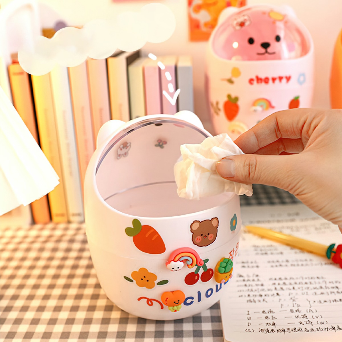 Thùng Rác Mini ( Tặng Kèm Sticker ) BEAU4