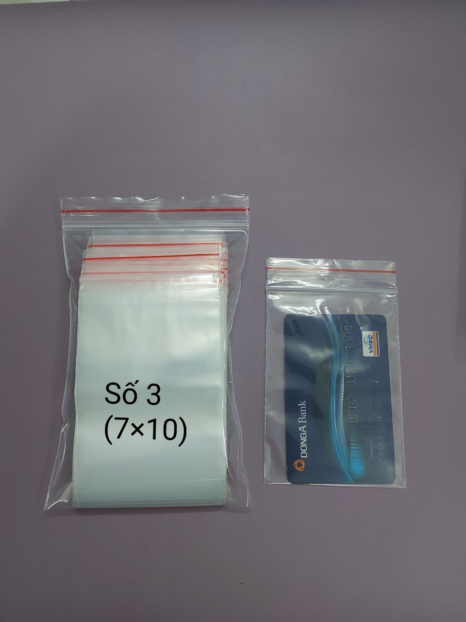 100 cái Túi zip chỉ đỏ nhiều size