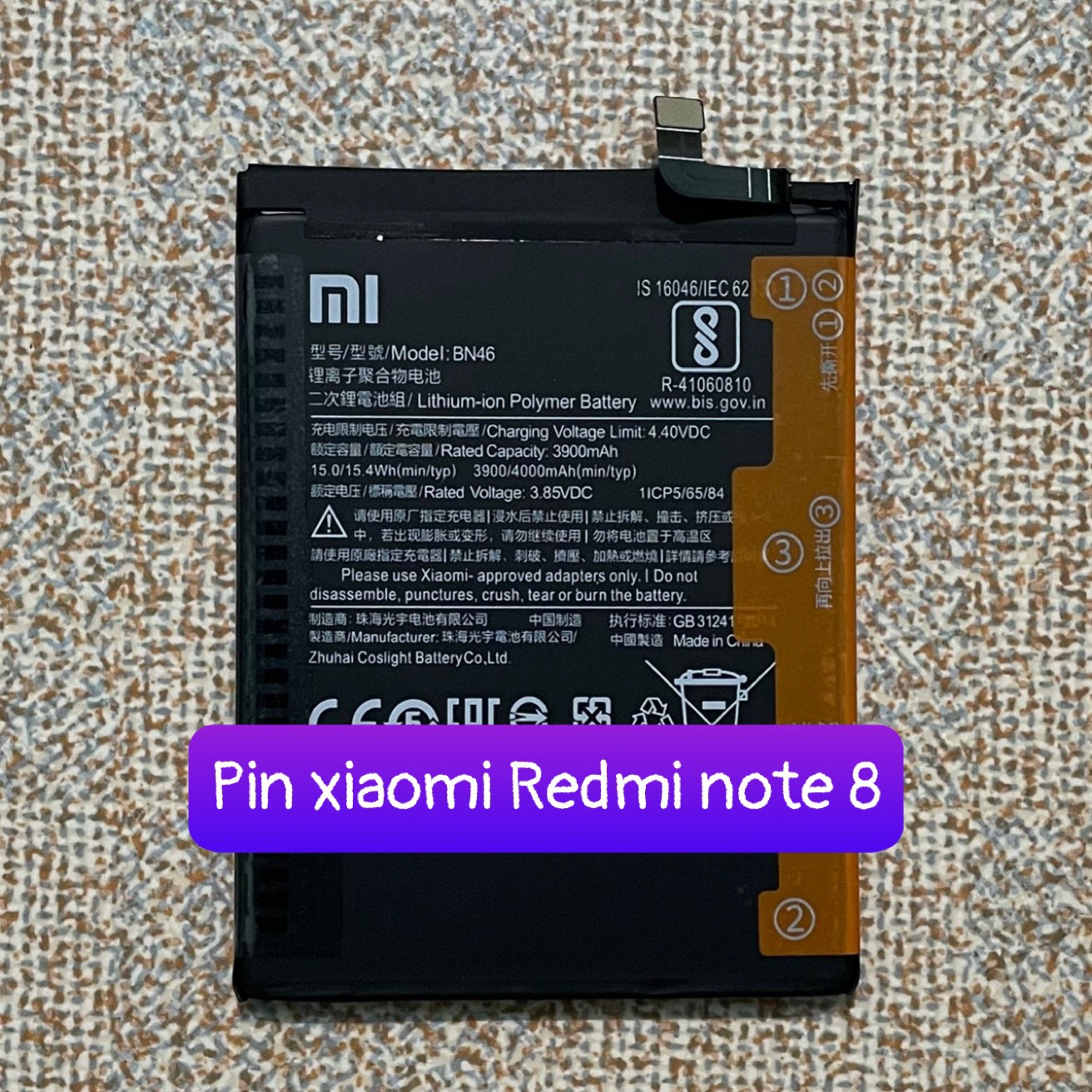 pin zin điện thoại xiaomi Redmi note 8 mã BN46