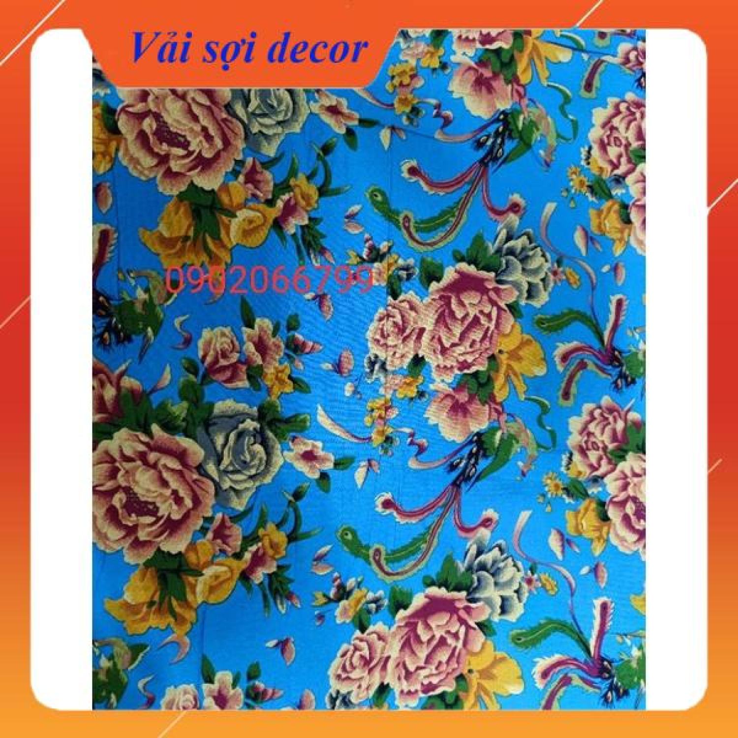 Vải con công cổ chất linen ( Khổ 1.45m x dài nguyên cuộn)