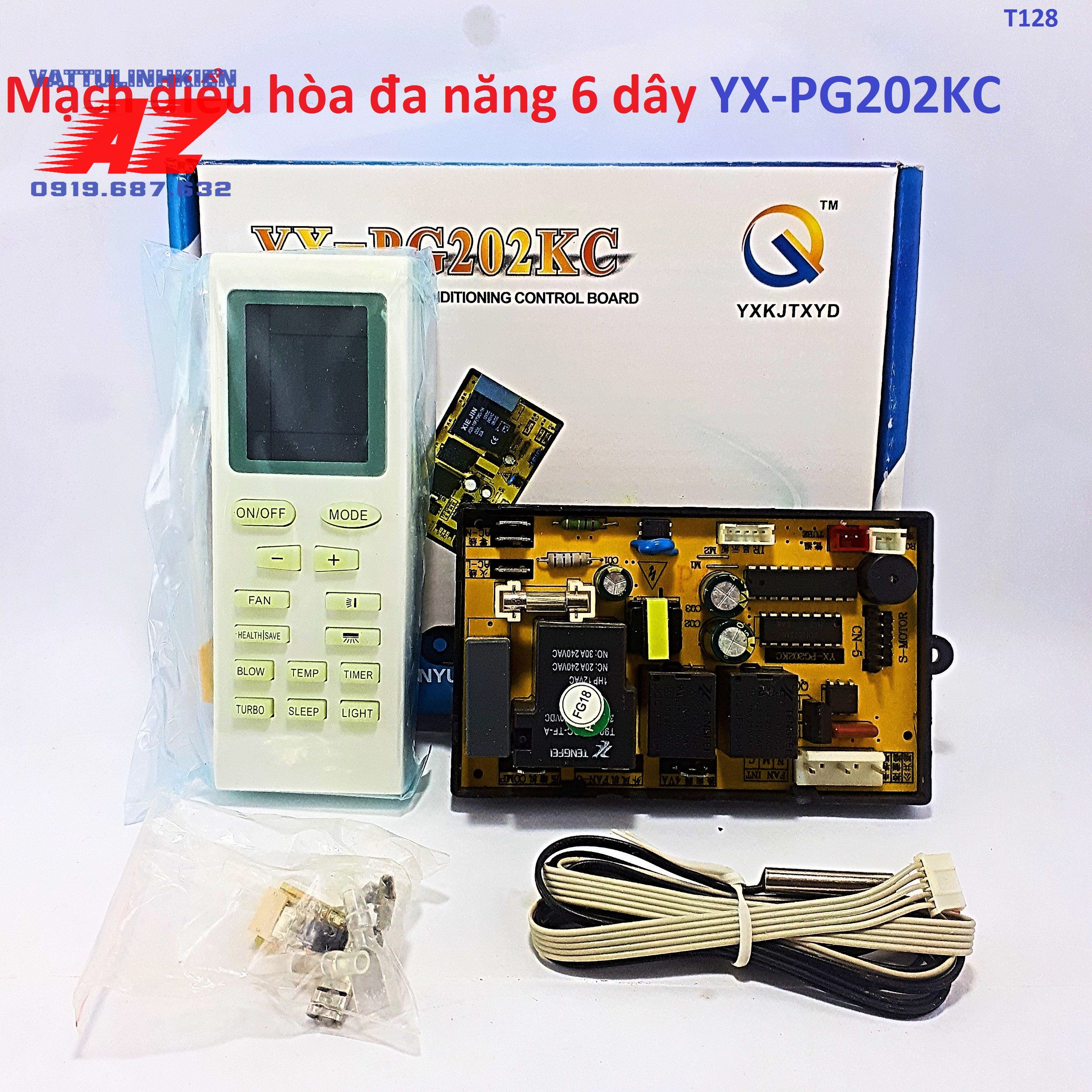 Board mạch điểu hòa đa năng 6 dây yx-pg202kc