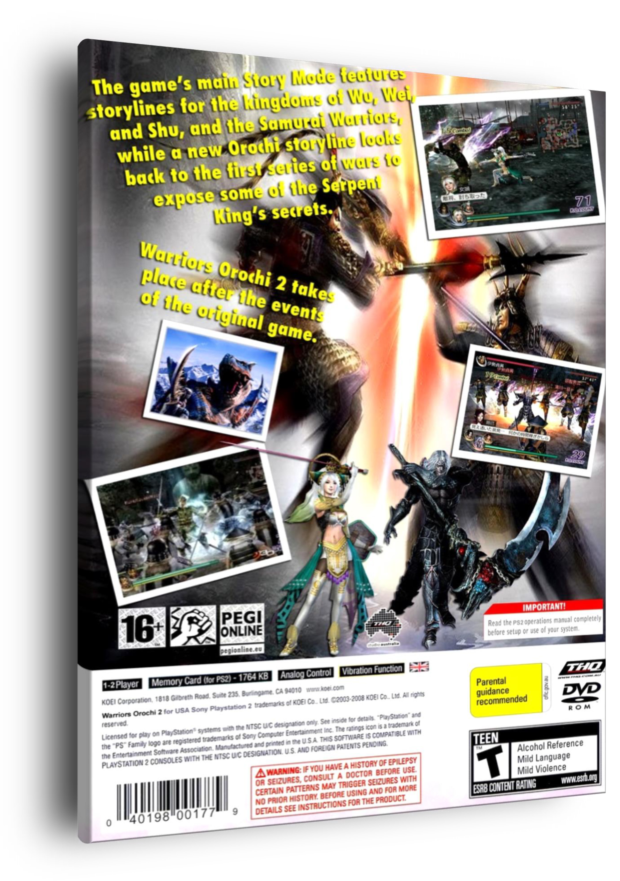 Đĩa game PS2, Warriors Orochi 2. cho PS2