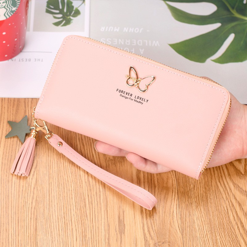 [HCM]Ví Dài Nữ Dự Tiệc Cánh Bướm Thời Trang 340 Nhiều Ngăn Đựng Tiền Thẻ Cực Xinh