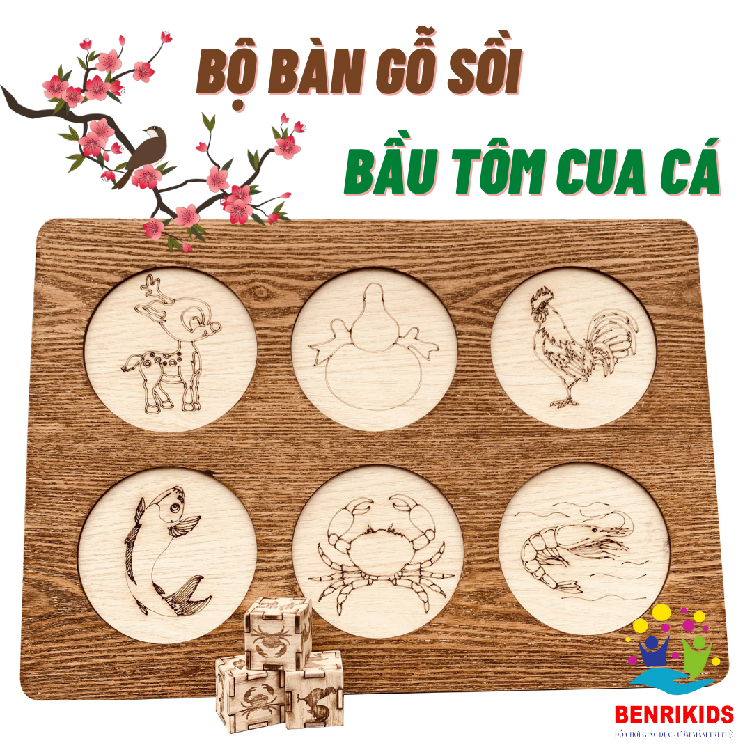 Bộ chơi cờ gỗ, đồ chơi gỗ thông minh, boargame đối kháng, bộ cờ bầu cua tặng kèm 3 xúc xắc to, cờ gỗ, đồ chơi ngày tết, trò chơi dân gian, được làm thủ công từ chất liệu thuần mộc tại xưởng việt nam