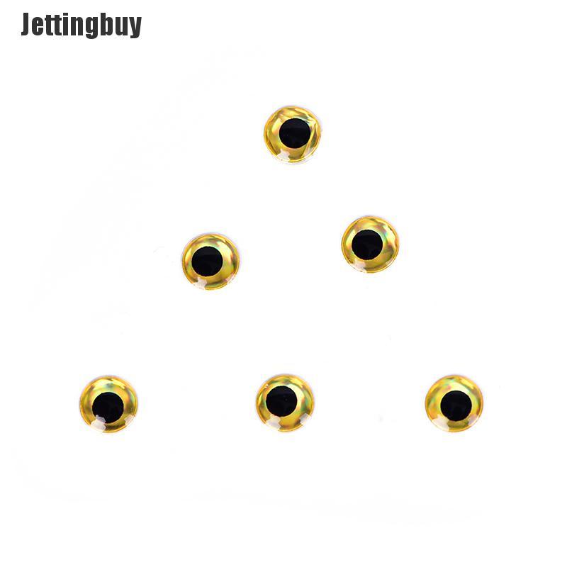 Jettingbuy 500pcs/pack 3-6mm fish eyes 3d holographic lure eyes fly tying jigs crafts dolls