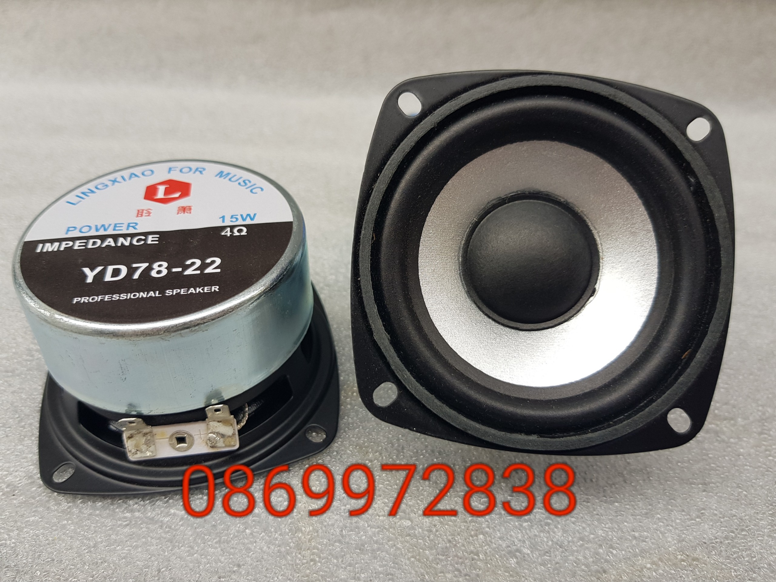LOA BASS 8CM LING XIAO - TỪ ĐƠN 60 BỌC KHỬ TỪ - HÀNG NHẬP KHẨU