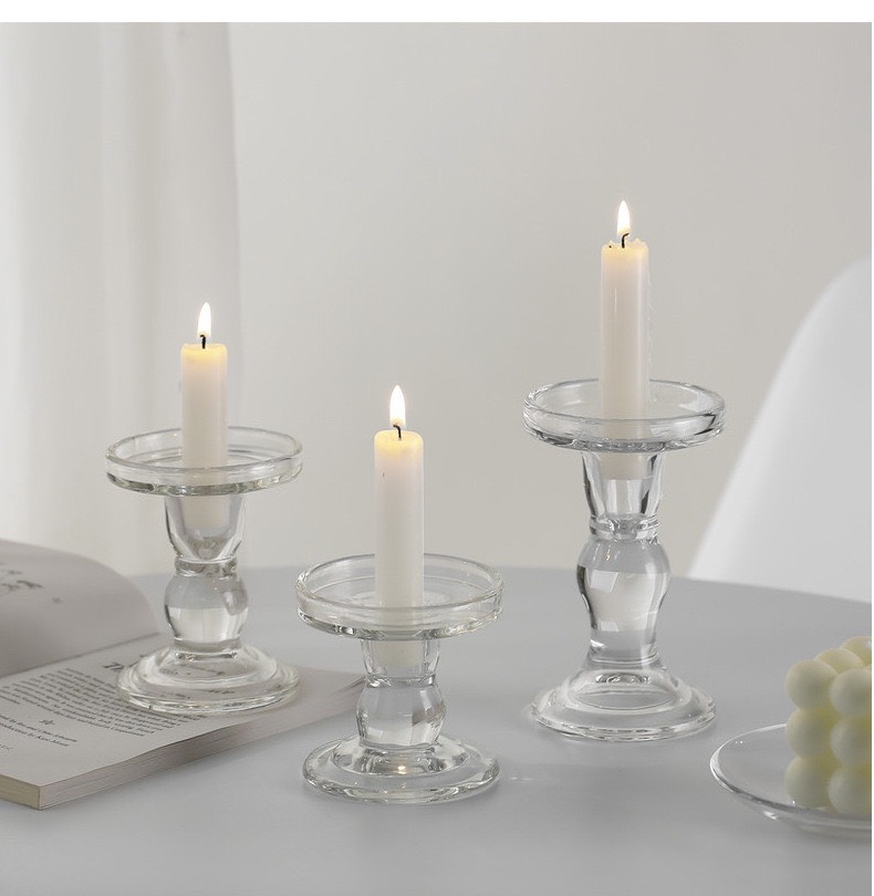 Ly Đựng Nến Thủy Tinh. Chân Nến Ly Cao 8.5cm Trang Trí Sang Trọng (Nhiều Kích Thước)