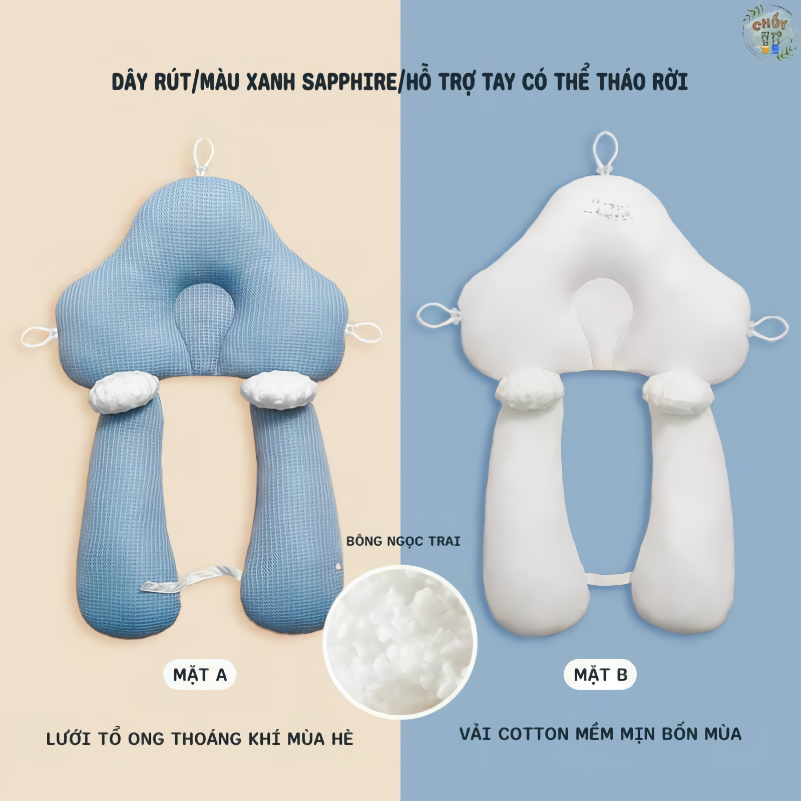 gối chống bẹp đầu cho trẻ em