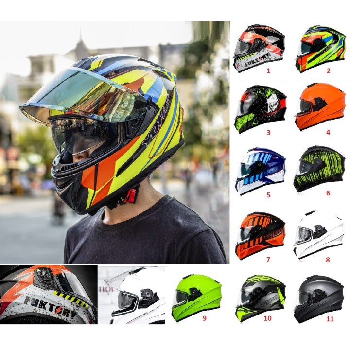 Mũ bảo hiểm Fullface kính Yohe 981