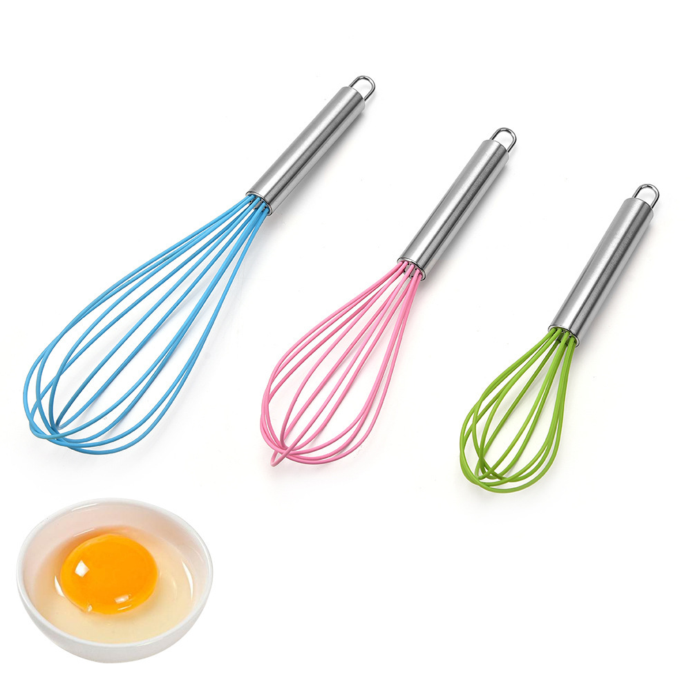 Phới đánh trứng nhiều size - Dụng cụ đánh trứng silicone