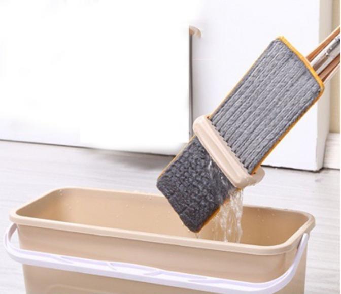 (LOẠI TỐT) CÂY LAU NHÀ TỰ VẮT HAI LỚP LAU THÔNG MINH - ĐẦU CHỔI LAU XOAY 360 ĐỘ LAU SẠCH BÓNG MỌI NGÓC NGÁCH CHỈ SAU 1 LẦN ĐẨY