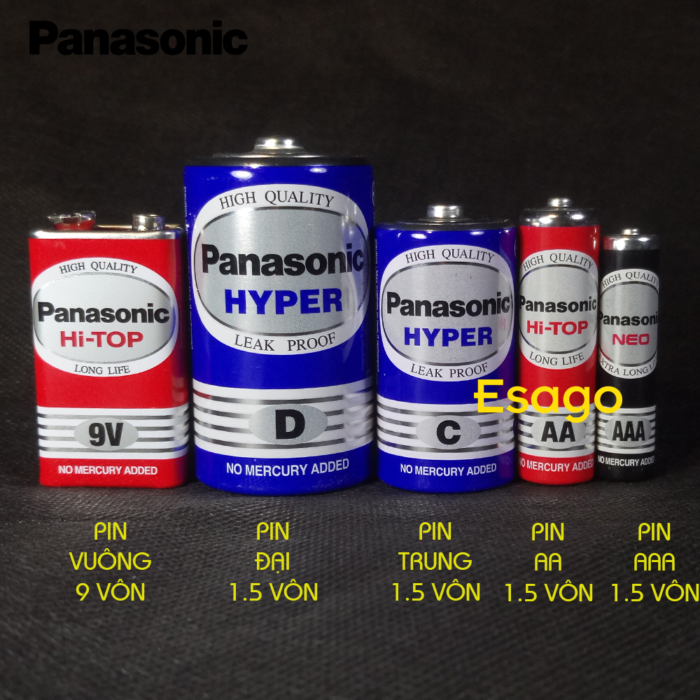 2 Viên Pin tiểu đỏ AA 1.5V Panasonic công suất lớn