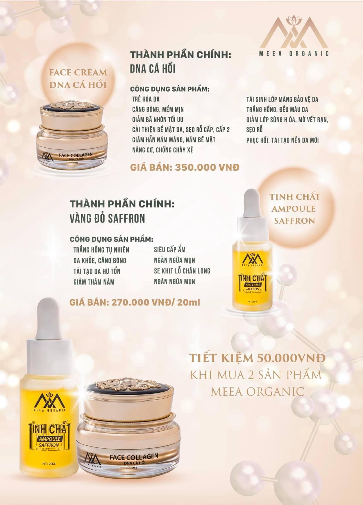 [HCM]Combo Dưỡng Da KEM FACE + SERUM Tinh Chất Cá Hồi DNA