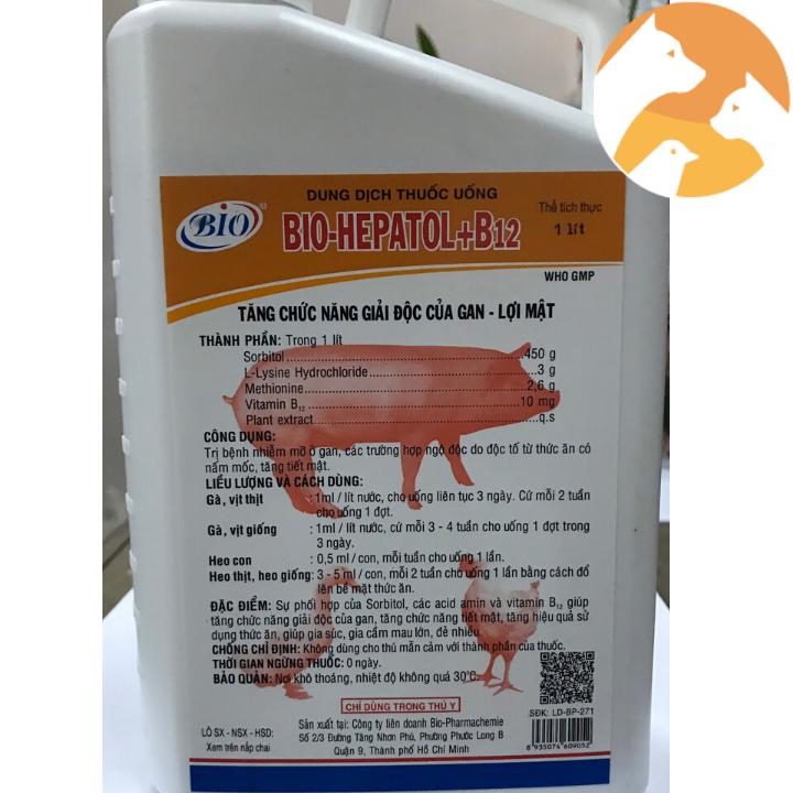 Bio Hepatol + B12 [1 lít] Tăng chức năng giải độc gan - Lợi mật