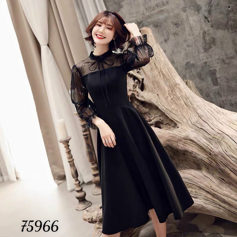 [25-27.4 Hoàn tiền 15%] ĐẦM PHỐI REN CỔ THẮT NƠ TIỂU THƯ XINH XINH-JUNA STORE 24H-HNS0301