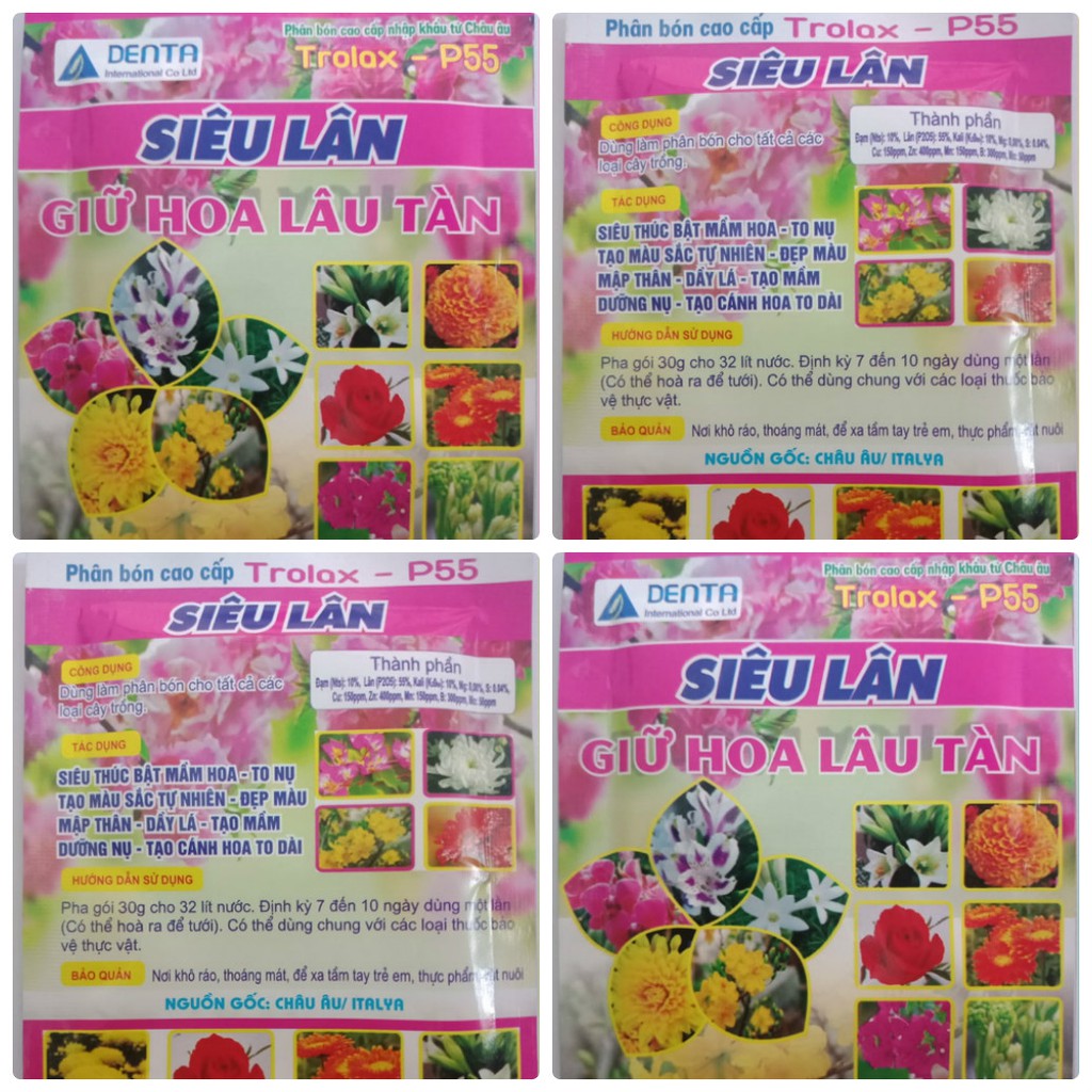 Phân bón cao cấp Trolax - P55 giữ hoa lâu tàn ( 30g)