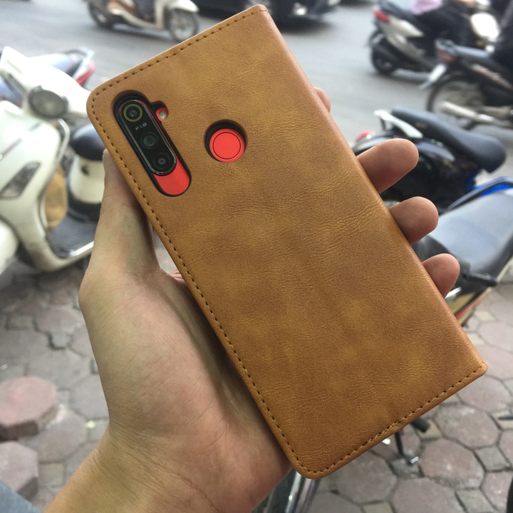 Bao da Realme C3 dạng ví Luxury Leather