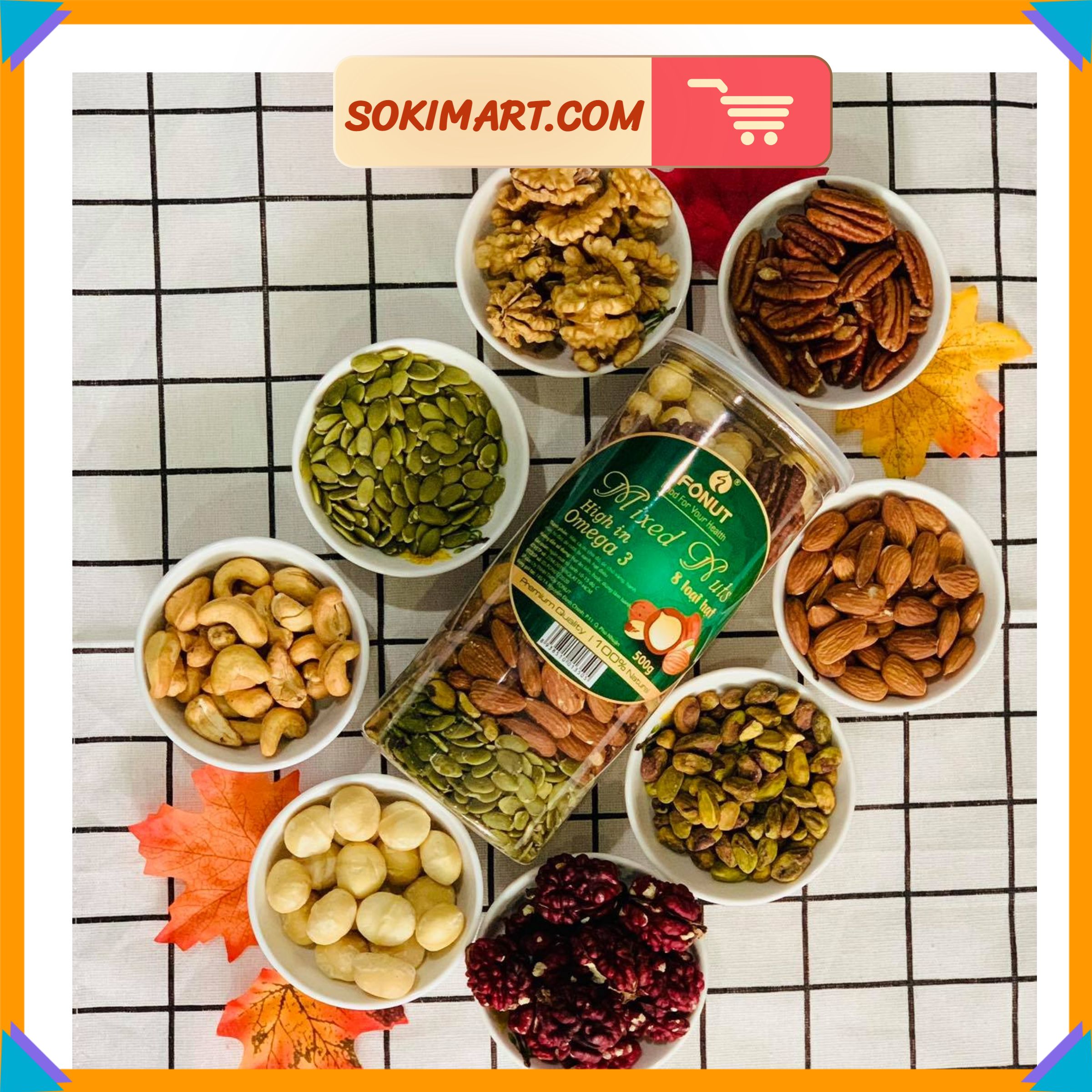Mix nhân 8 loại hạt dinh dưỡng - 500g