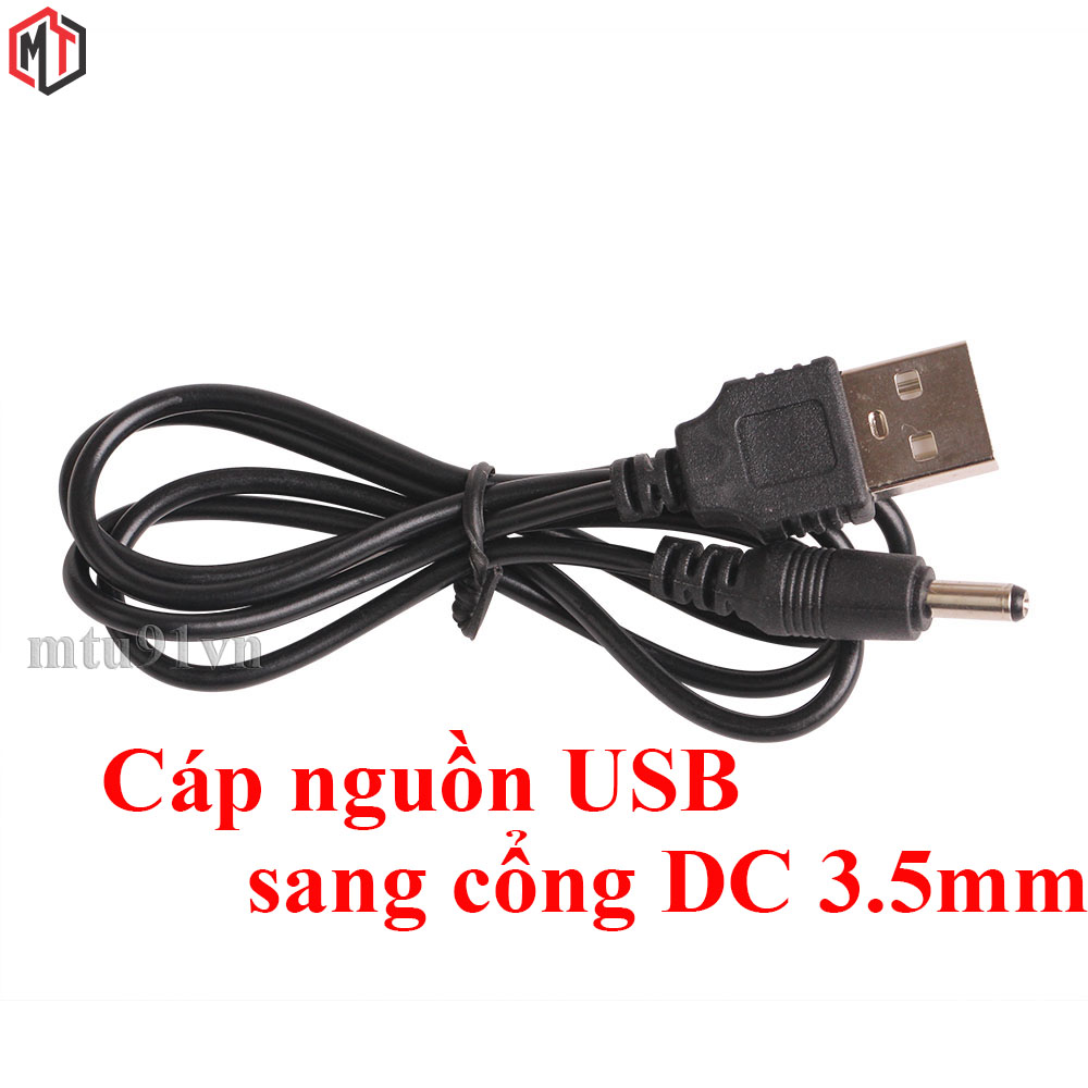 - cáp nguồn usb sang jack dc 3.5mm dài 0,7m