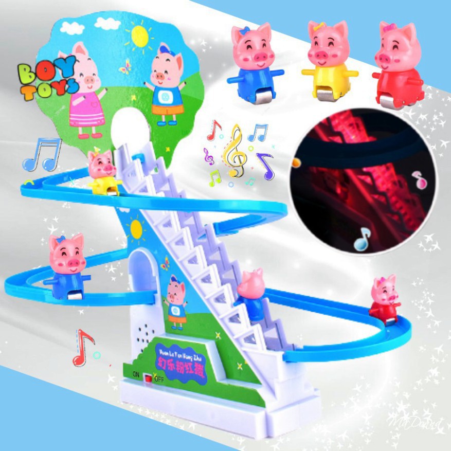 Cầu trượt heo peppa leo thang đồ chơi cho bé