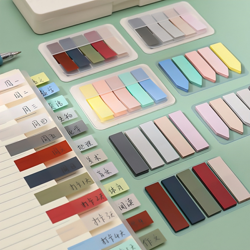 Set of 200 cute practical colorful pattern sticky notes mini page marker-Hause