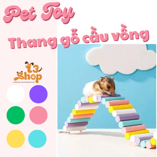 Wooden Ladder for Creating a Landscape for Hamsters with Fat Tails - T3 Pets Shop