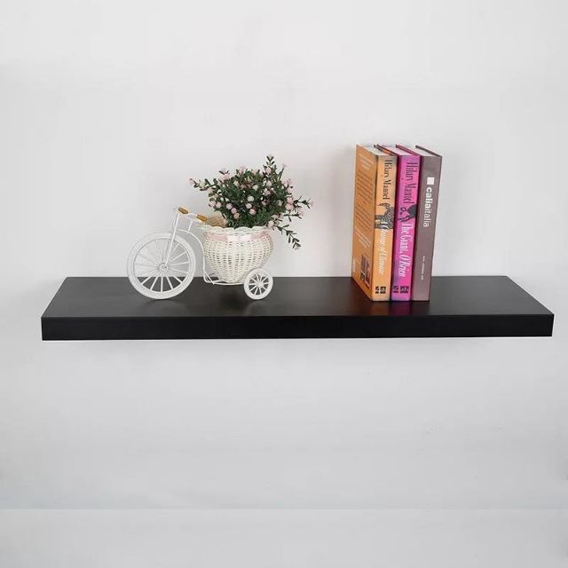 Bộ kệ treo tường 1 Thanh Ngang ( KT 90x15cm) - Kệ Treo Tường Gỗ Lõi Xanh Chống Ẩm +Tặng phụ kiện lắp đặt