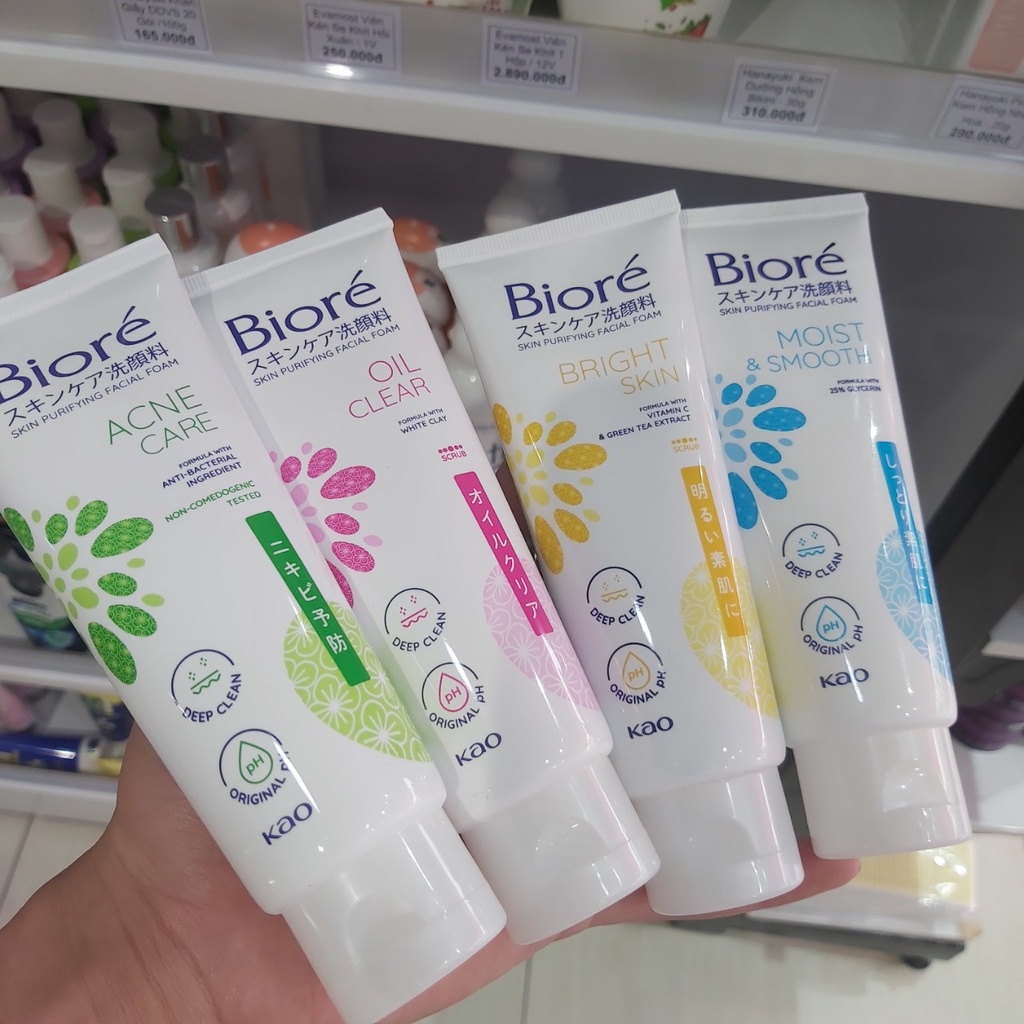 [HCM]Sữa Rửa Mặt Bioré Sạch Mụn Kháng Khuẩn 100g