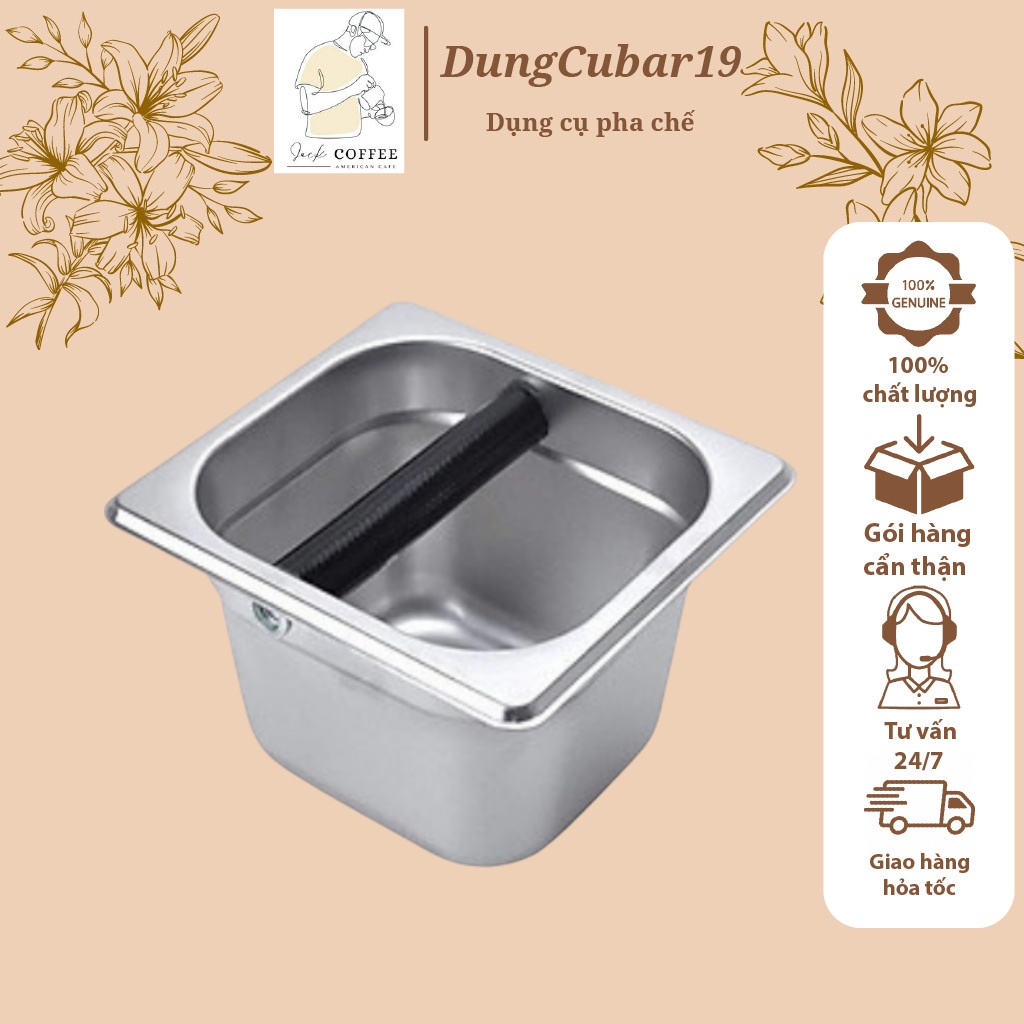 Khay Đập Bã Cà Phê - Hộp Đập Bã Cà Phê Pha Chế - Dụng Cụ Pha Chế