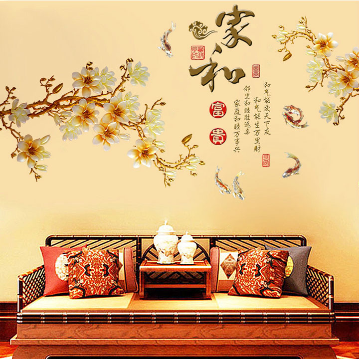Decal LUVINA trang trí tết- mai vàng