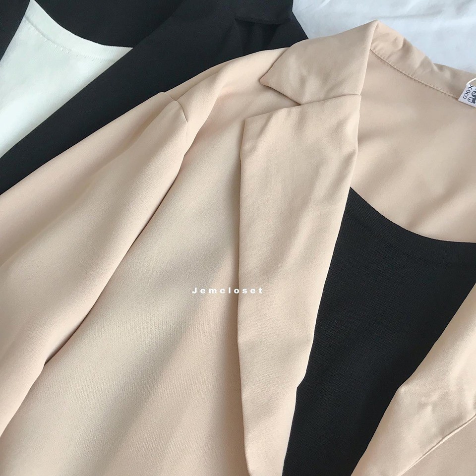 ÁO Blazer trơn form rộng MOMO - 1263 ( Jem Closet )