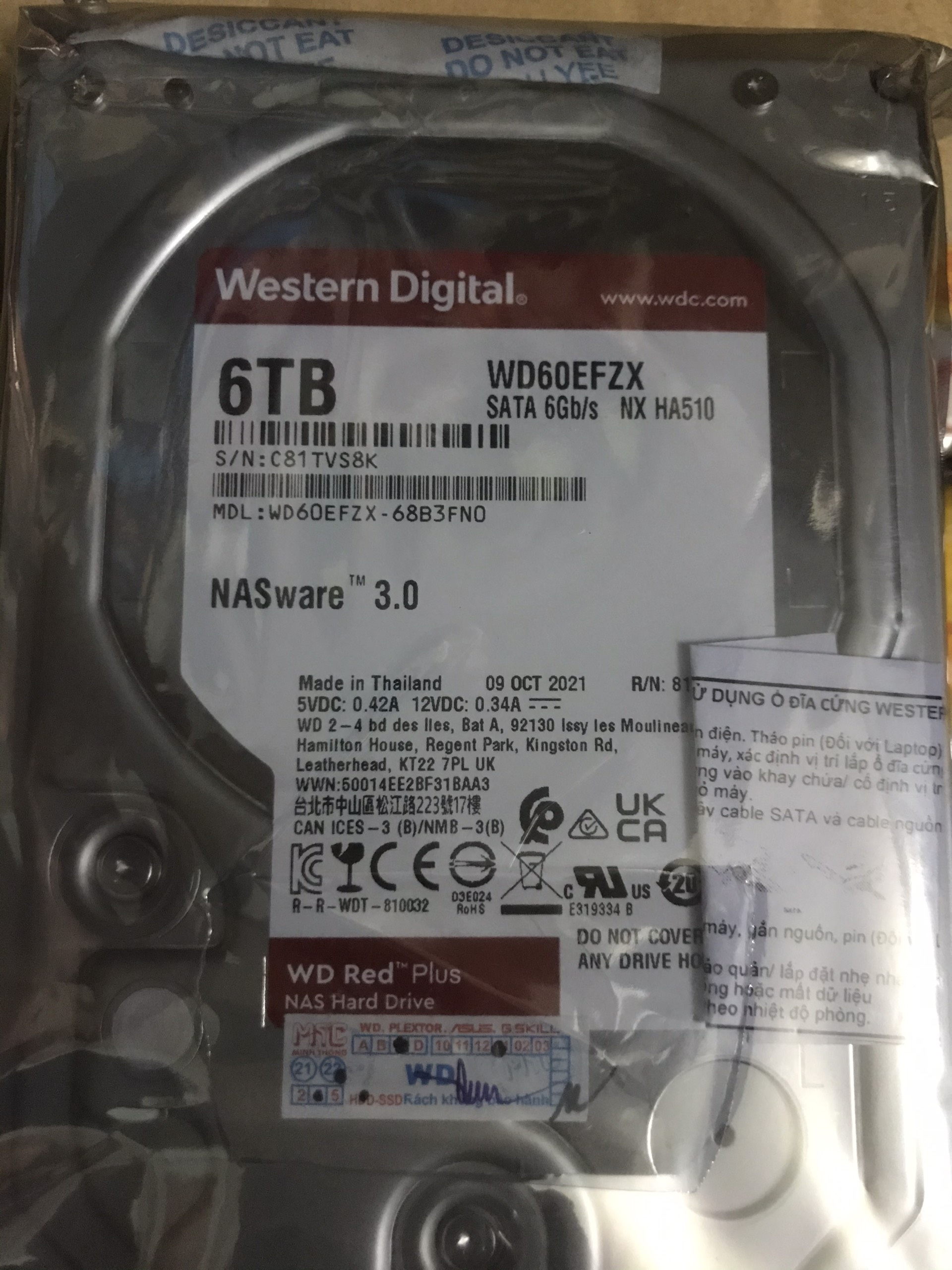 Ổ cứng WD Red Plus 6TB WD60EFZX