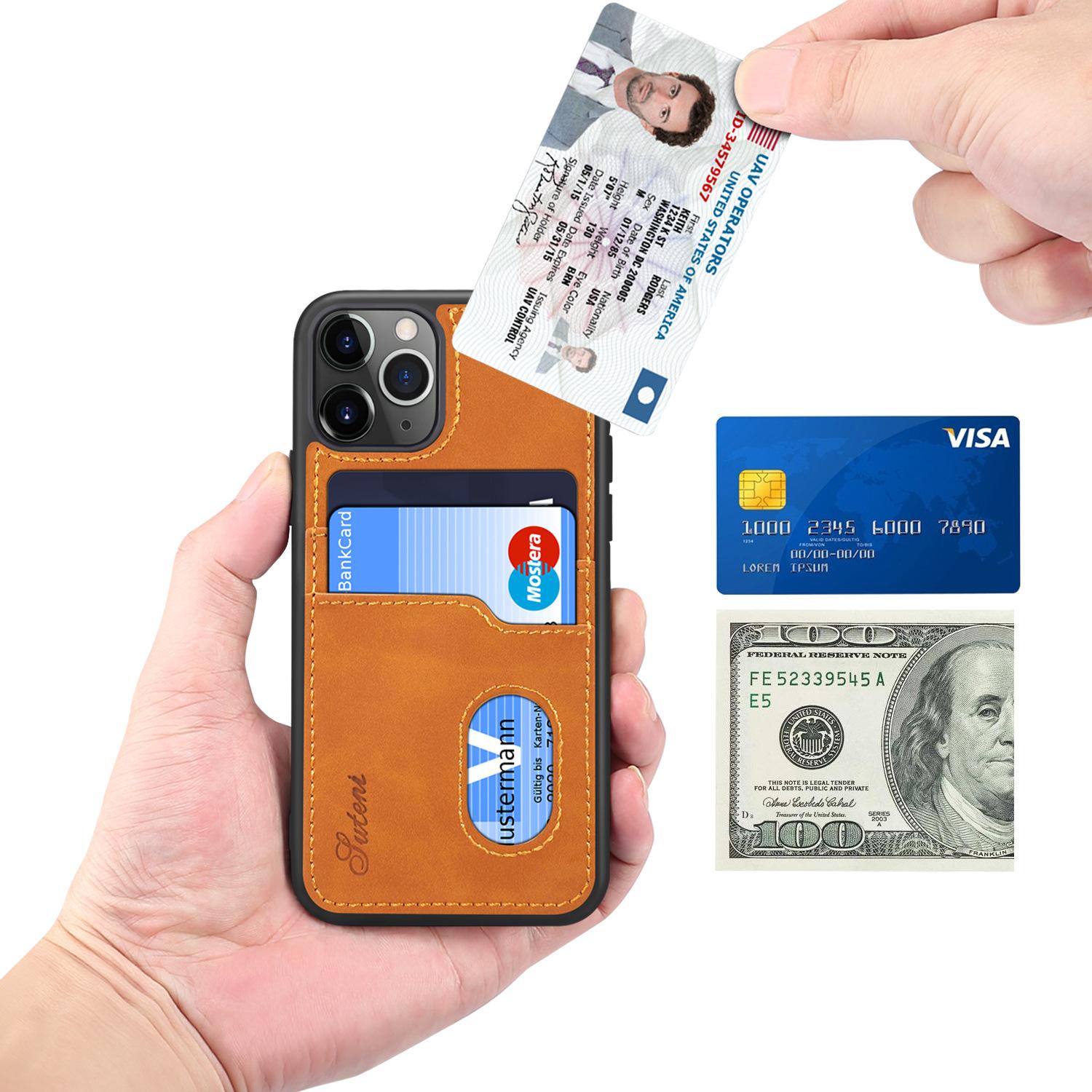 Ốp lưng da cao cấp và đựng thẻ cho iPhone 11/  iPhone 11Pro/ iPhone 11 Pro Max