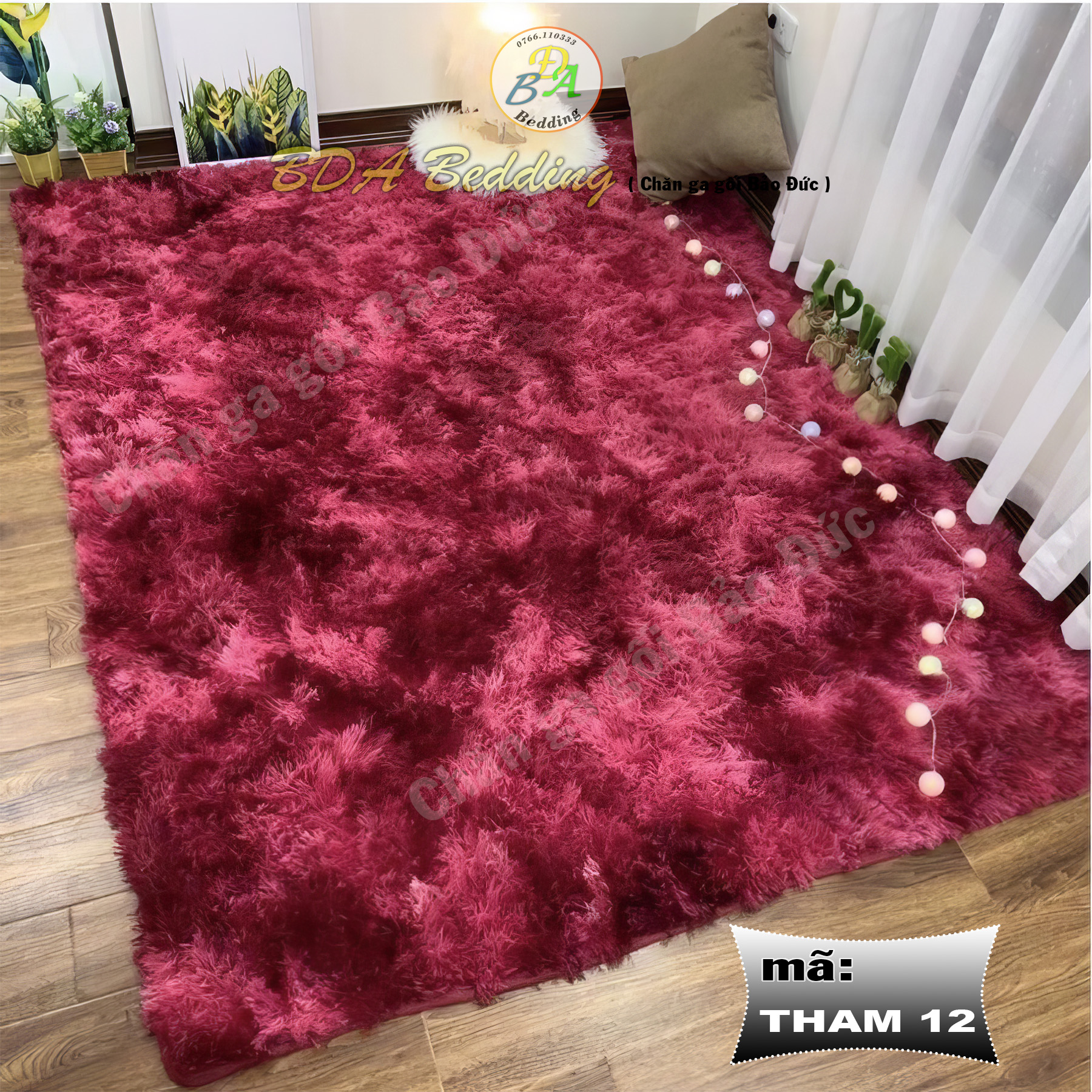 Thảm lông trải sàn, size 1m6x2m