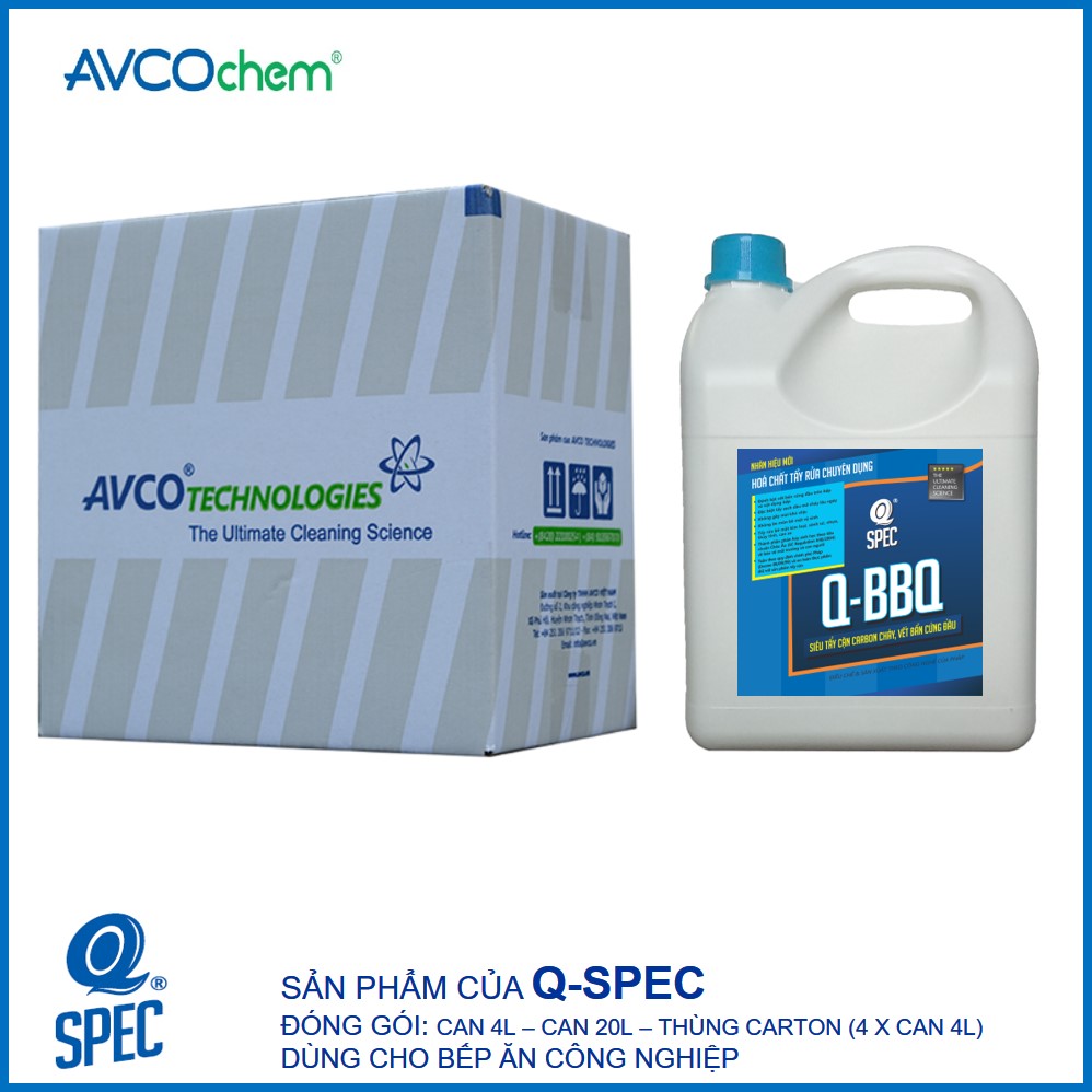 Heavy duty kitchen deposit remover q-bbq - carton box - avcochem - q-spec
