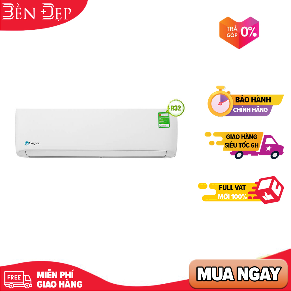 [TRẢ GÓP 0%] Điều hòa Casper 18000BTU 1 chiều R32 LC-18FS32 (Giá áp dụng giao tại HN, HCM& các tỉnh liên hệ shop)