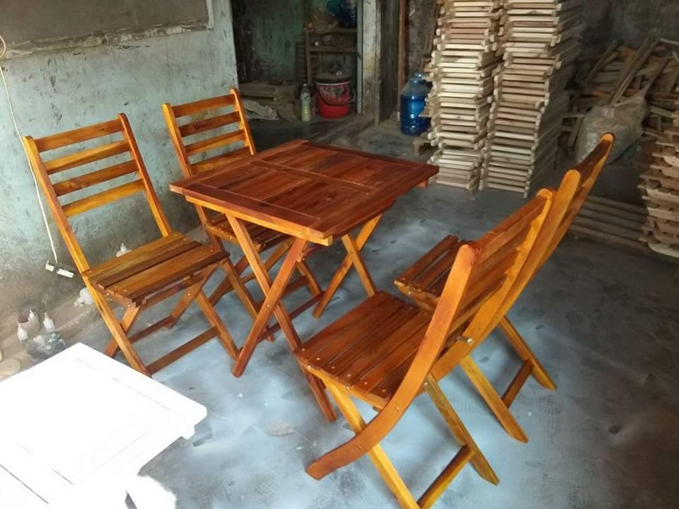 ghế xếp gỗ cafe